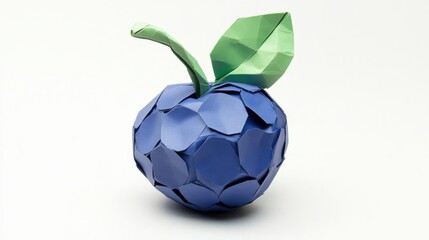 Canvas Print - Beautiful Origami Blueberry Fruit Made from Folded Paper Sheets