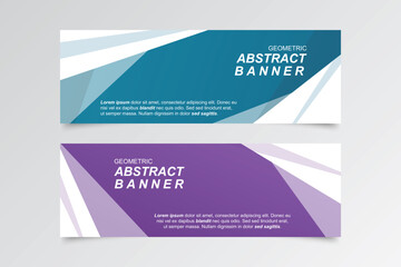 Wall Mural - collection of modern geometric banner templates in vector format