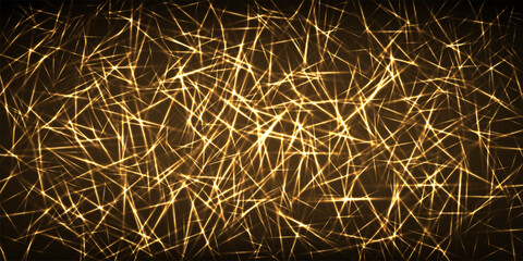 Wall Mural - abstract gold background. glowing futuristic pattern with golden glowing lines on dark. luxury, futu