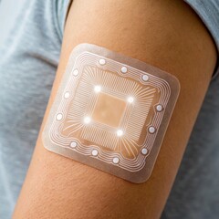 wearable health monitoring patch smart patch on arm for health monitoring