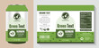 © Sadia - Modern green tea can premium natural beverage packaging label design with eco-friendly minimal typography, and organic food supplement herbal tea branding, and sustainable idea.