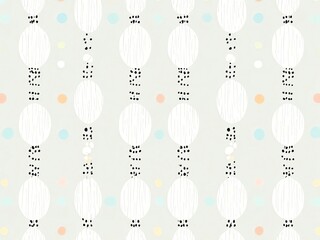 Wall Mural - abstract pastel pattern with vertical lines of circles and dots