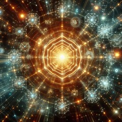 Wall Mural - the hive mind collective consciousness a vast network of interco