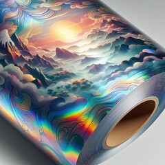 Wall Mural - this vinyl boasts a dynamic holographic finish that provides mul
