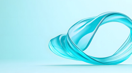 Wall Mural - abstract light blue background, transparent gradient stained glass background 3d rendering