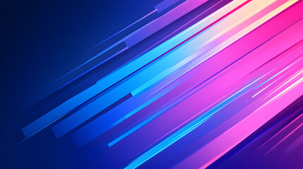 Canvas Print - blue energy particles tunnel blurred bokeh glowing bright abstract background