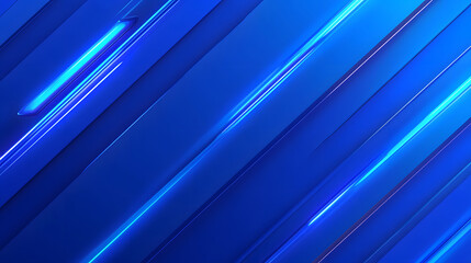 Canvas Print - blue energy particles tunnel blurred bokeh glowing bright abstract background