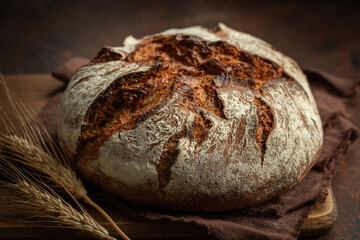 Wall Mural - freshly baked homemade rye sour dough bread