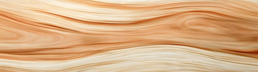 Poster - Flowing Abstract Orange and Beige Wooden Textured Wavy Background with Smooth Organic Curves and Dynamic Motion  Elegant Sophisticated and Serene Design for Contemporary Digital