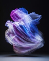 Poster - Fluid Motion Artistry Graceful Dance in Ethereal Fabric - Capturing Elegance for Creative Performance Marketing and Modern Studio Art Installations