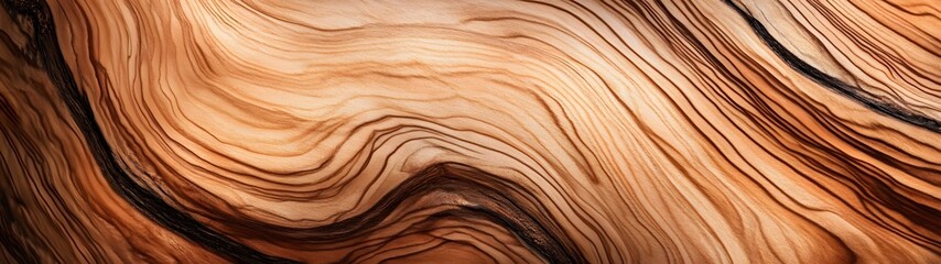 Leinwandbilder - Mesmerizing abstract wood grain texture with dynamic waves and flowing curves  Earthy brown and tan tones create a natural organic background for digital art wallpaper or decorative design