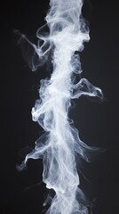 Fototapete - Digital Smoke Art Ethereal White Smoke Against Black Canvas - Atmospheric Design for Tech and Marketing Innovation in Visual Artistry and Conceptual Branding