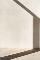 Leinwandbilder - Futuristic Office Aesthetic Soft Gray Concrete Wall with Digital Shadows and LED Lighting for High-Tech Workspace Marketing and Sleek Business Innovations