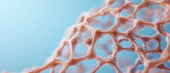 Poster - Futuristic Mesh Network Abstract Digital Interface with Interconnected Nodes on Transparent Textile - Enhancing Tech Innovation and Data Visualization in Business Environments