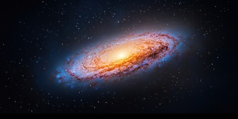 Aufkleber - Modern Galaxy Visualization High-Resolution Spiral Galaxy Core Print on Canvas - Astrophysics Home Decor and Innovative Scientific Research Display