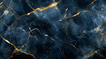 Aufkleber - Mesmerizing golden marble texture with intricate cracked fracture pattern  This abstract background design is perfect for creating elegant luxury and premium digital content artwork