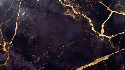 Leinwandbilder - Mesmerizing Marble Texture with Intricate Golden Veins and Dramatic Contrast   Luxurious Sophisticated Background for Premium Designs Branding or Editorial Use