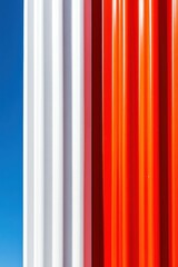 Poster - Vibrant Color Blocking Striking Vertical Panels in Abstract Urban Design - Modern Decor Content and Innovative Architectural Visualization for Dynamic Spaces