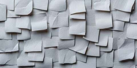 Leinwandbilder - Structured Minimalism Modern Office Bulletin Board with Layered Paper Notes - Enhancing Corporate Communication and Task Management in Sleek Business Design Environment