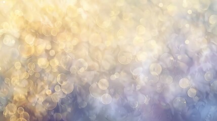 Abstract bokeh background in blue and yellow tones.