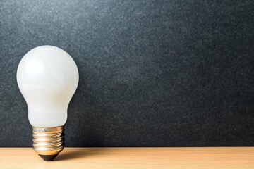 Poster - Education concept image Creative idea and innovation Light bulb as metaphor over blackboard