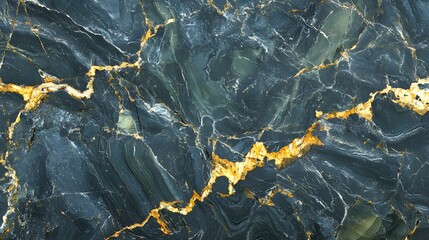 Leinwandbilder - Striking abstract background featuring a detailed naturally occurring golden veined marble texture  This image showcases the intricate patterns and luxurious