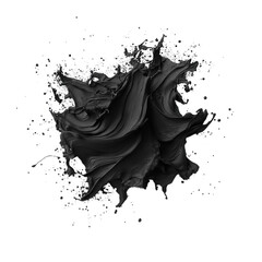 Wall Mural - A splash of black paint on a white background