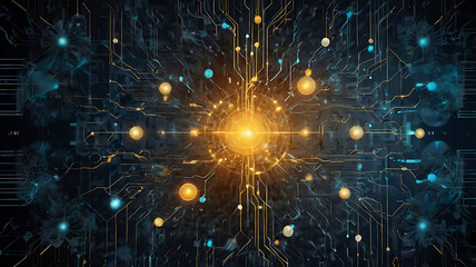 Digital background perfect for tech processes 