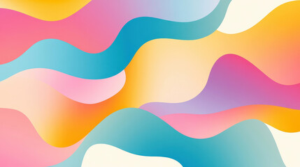 Wall Mural - colorful abstract waves in vivid gradient shades