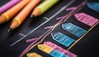 © Daria - Colorful chalk drawings of financial graphs on blackboard symbolizing business growth and sales data