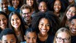 © wiwat apisithpinyo - Vibrant Group Portrait of Diverse Young Adults Smiling Together in a Joyful Atmosphere