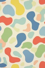 Wall Mural - colorful shapes in a clean, minimalist design with pastel hues. perfect for modern decor.