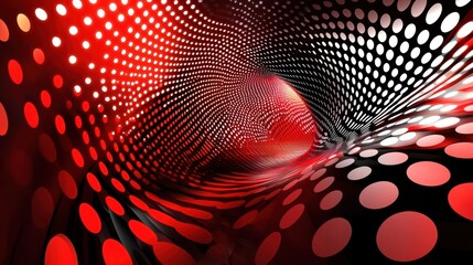 Wall Mural - dark red pop art background with circular patterns creating depth.
