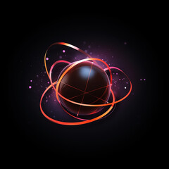 Wall Mural - abstract background with space Abstract Glowing Sphere