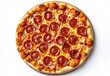 © photopixelstudio - Pepperoni pizza, overhead view on white background
