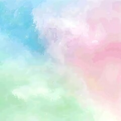 Wall Mural - Soft pastel color palette (light pink, blue, green). Background image that makes it easy to edit text 