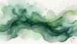 © Penggila - Watercolor Abstract Painting with Green Shades and Fluid Ink Texture