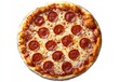 © photopixelstudio - Pepperoni pizza, overhead view, studio shot