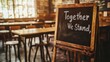 © nabila - Inspirational Message on Chalkboard in Cozy Restaurant Setting