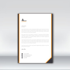 Wall Mural - Letterhead design template for business. Simple and fist class letterhead design. Print for ready free download.