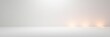© methinee - White backdrop with scattered small LED lights, ambient lighting, white background