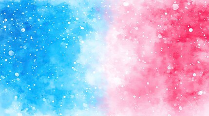 Canvas Print - Abstract blue pink watercolor background