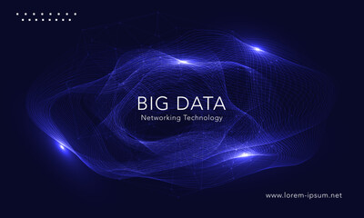 Big Data Visualization. futuristic technology abstract background. Abstract futuristic curve digital line design.Modern futuristic design. technology.Vector illustration.