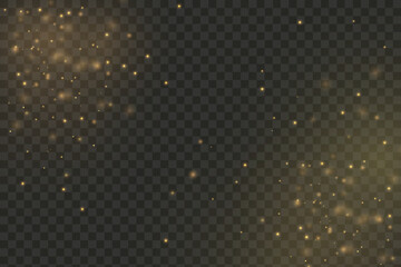 Wall Mural - vector magical light dust, dusty shine. flying particles of light png