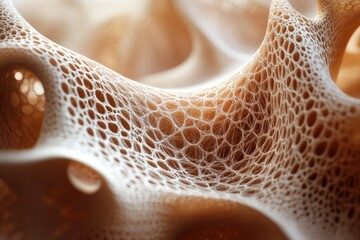 Leinwandbilder - Intricate network of interconnected nodes forming a complex, organic-like structure.