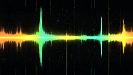 Wall Mural - Abstract Sound Wave Visualization: Vibrant Hues and Rhythmic Patterns