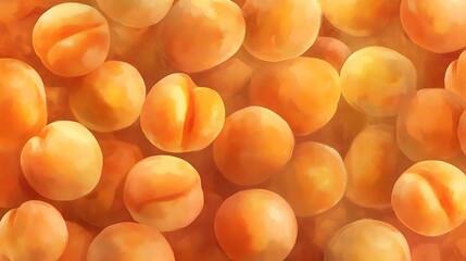 Sticker - apricots on a white background