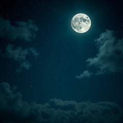 moon and clouds