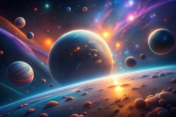 Wall Mural - earth and sun