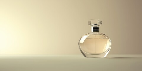 Elegant modern perfume bottle in a minimalist display